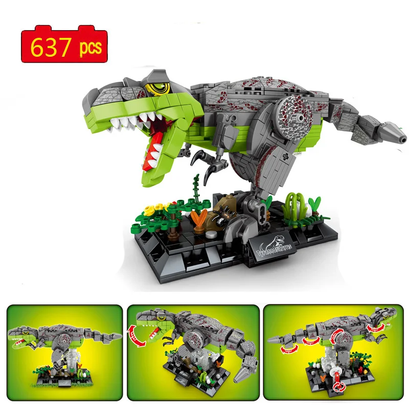 

2021 City Creator Dinosaur Series Mechanical Tyrannosaurus Decoration Model Building Blocks Bricks Toys Gifts