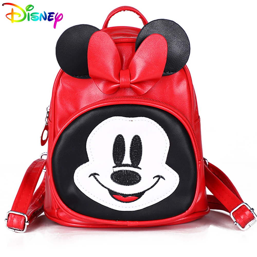 

Детский рюкзак Disney для девочек, модные школьные ранцы с героями мультфильмов Минни, Микки, кавайные Детские рюкзаки