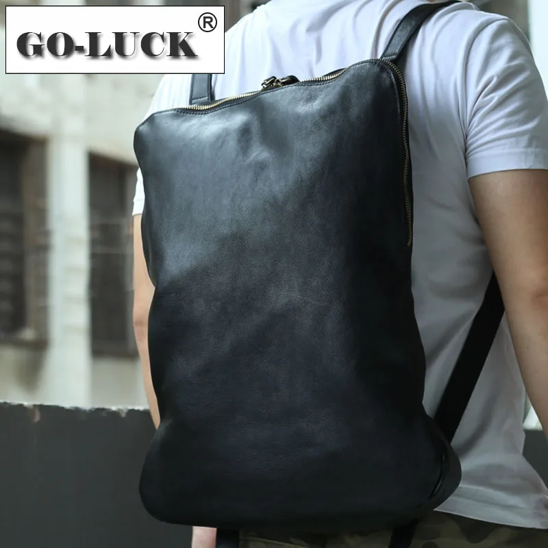 Повседневные мужские дорожные рюкзаки из воловьей кожи дизайнерский школьный