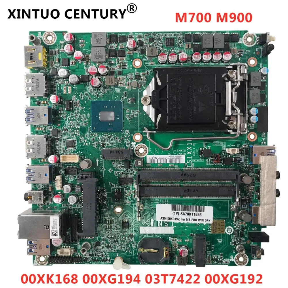 

00XG194 для материнской платы Lenovo ThinkCentre M900 M700 00XG192 00XK168 03T7422 Q170 IS1XX1H материнская плата 100% протестирована Полная работа