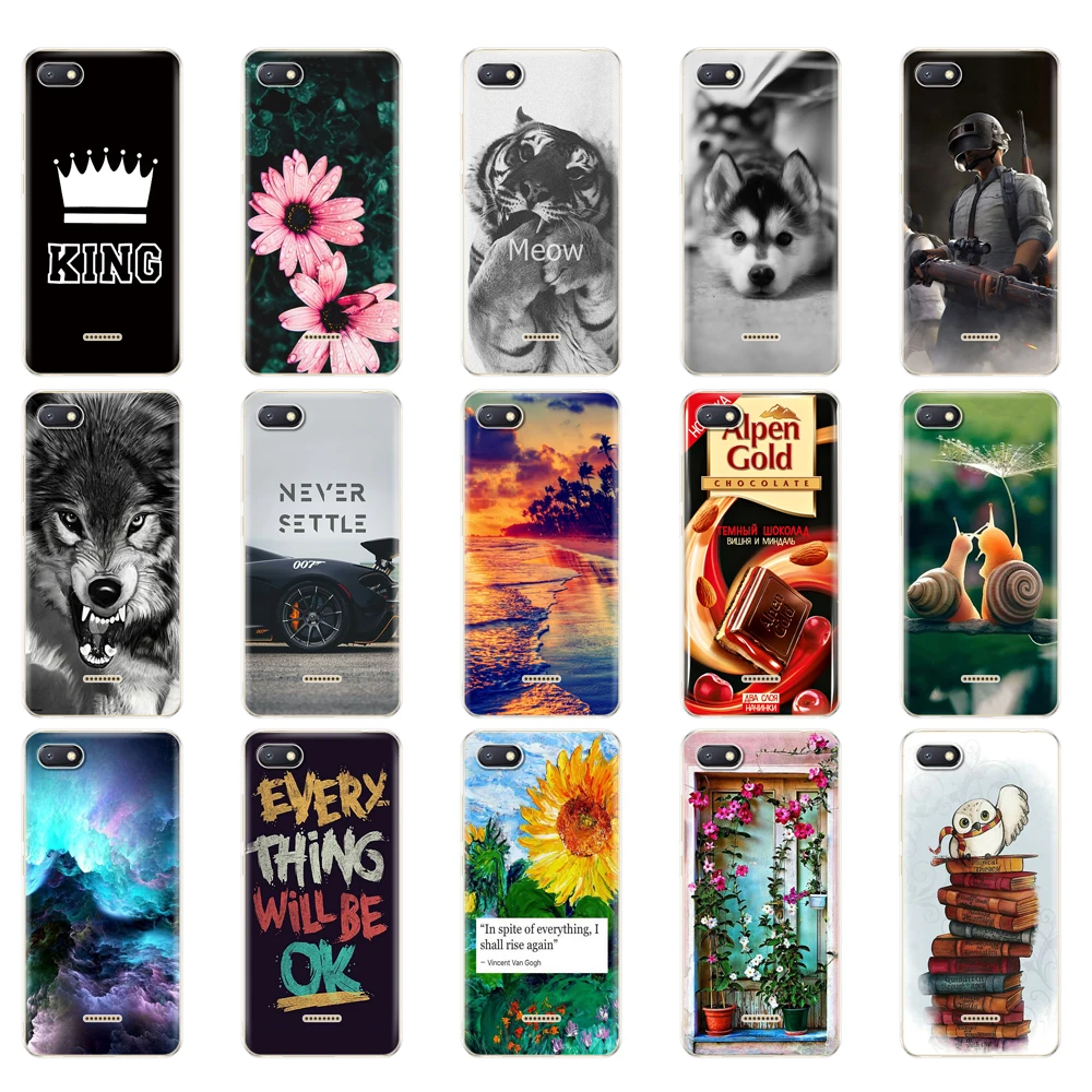 Для Xiaomi Redmi 6a чехол Полная защита силиконовый мягкий ТПУ для задней панели