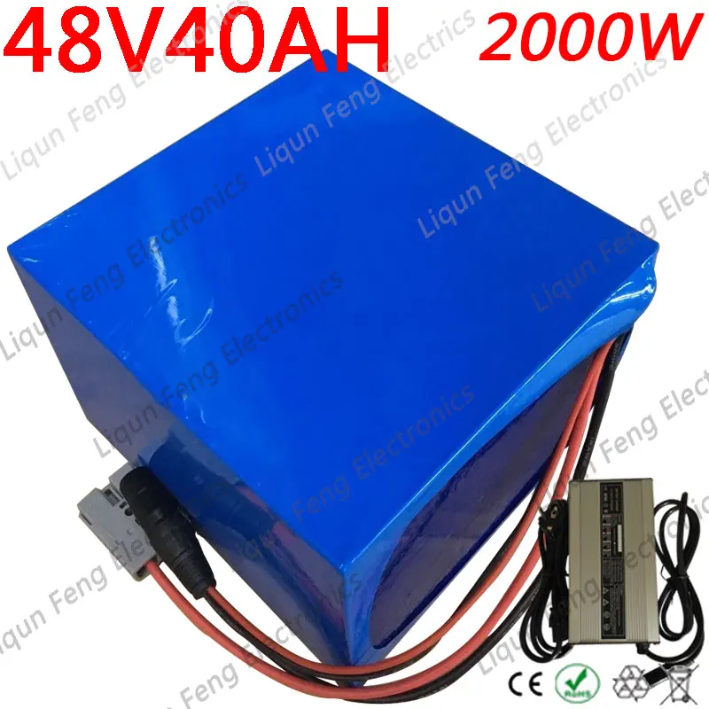 Аккумулятор для электровелосипеда литиевая батарея 48 В 2000 Вт 1000 40 Ач 35 30 с