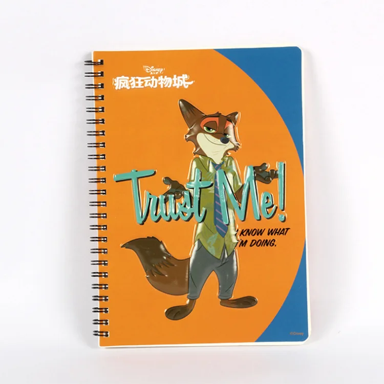 Дисней цветная катушка книга Zootopia мультфильм А5 блокнот Judy Канцтовары Школьные