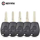 KEYYOU 2 кнопки для Renault Megan Modus Clio Modus Kangoo Logan Sandero Duster пульт дистанционного управления для автомобильного ключа оболочка чехол для Nissan