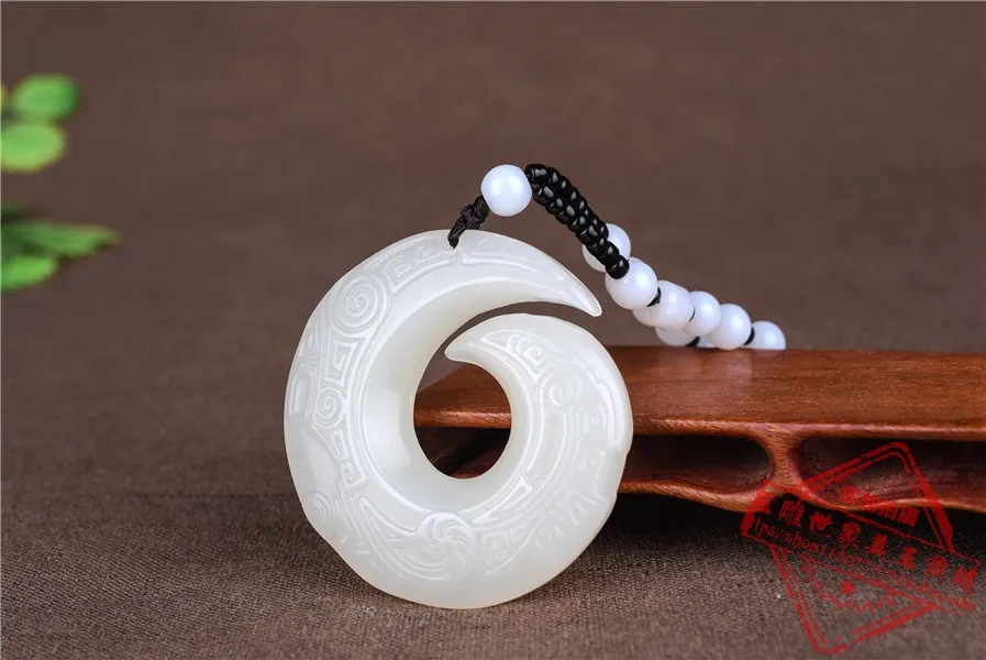 Hetian Jade Reversing the Heaven and Earth Pendant Certificate for Natural Green Couple | Украшения и аксессуары