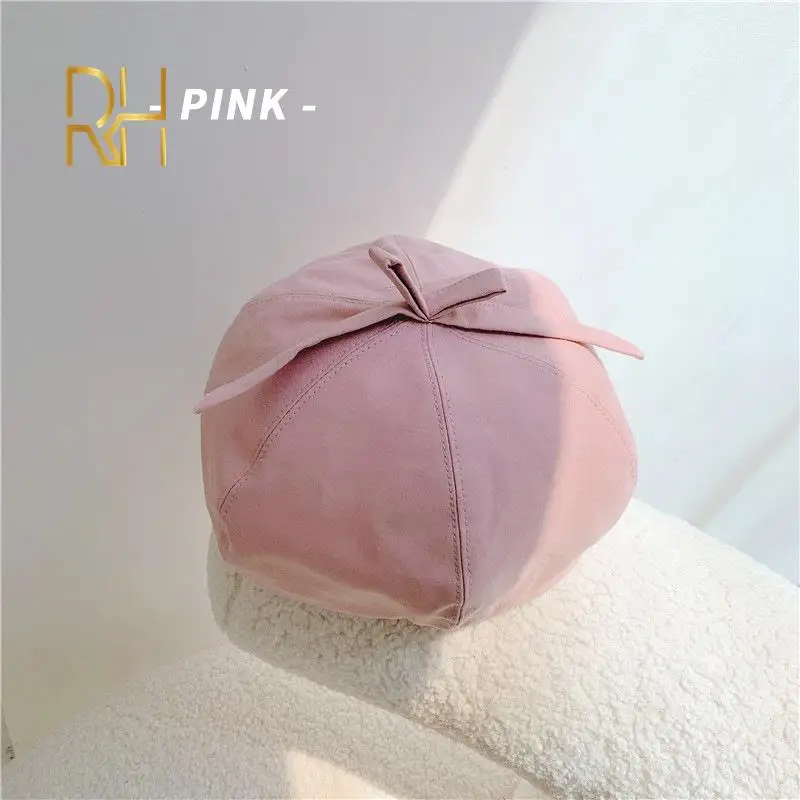 Модный женский берет с бантом осенне зимняя восьмиугольная шапка шапки в стиле
