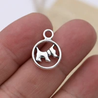 10pcs tibetan silver plated dog charms pendants for bracelet jewelry making accessories handmade craft