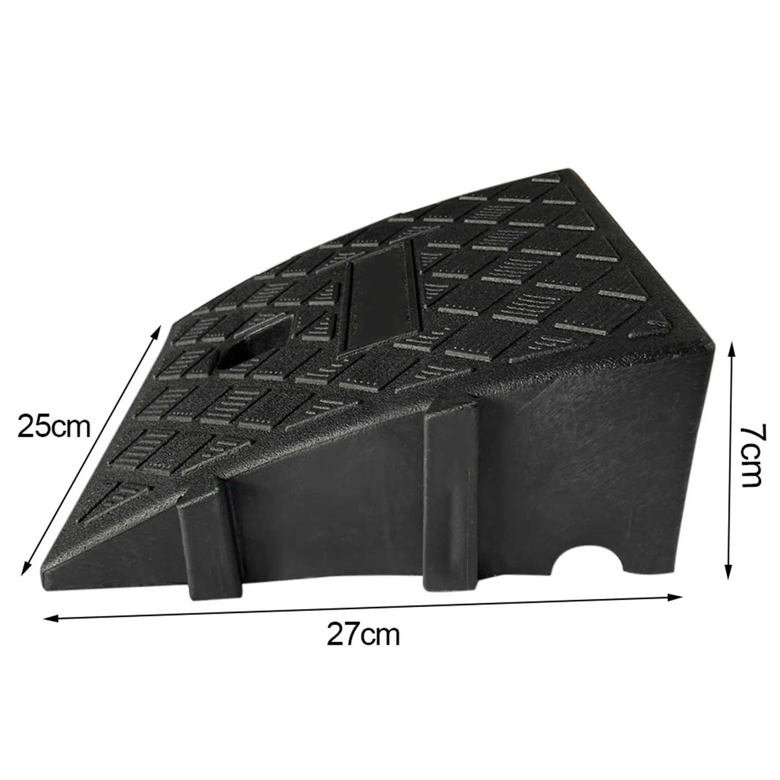 

Car Trailer Truck Bike Motorcycle Wheelchair Curb Ramp Curb Ramps Heavy Duty Plastic Threshold Ramp Mat Pad 25X27X7cm