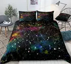 Комплект разноцветных пододеяльников с изображением Галактики, постельное белье с изображением космоса, звездного неба, Вселенной, блестящий пододеяльник, 3 шт., Прямая поставка
