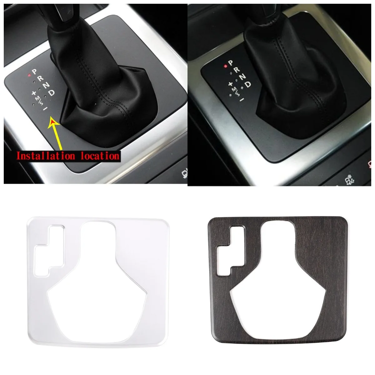 

For Land Rover Freelander 2 13-15 ABS Oak Grain & Chrome Console Gear Display Panel Protection Decorative Stickers Car Accessory