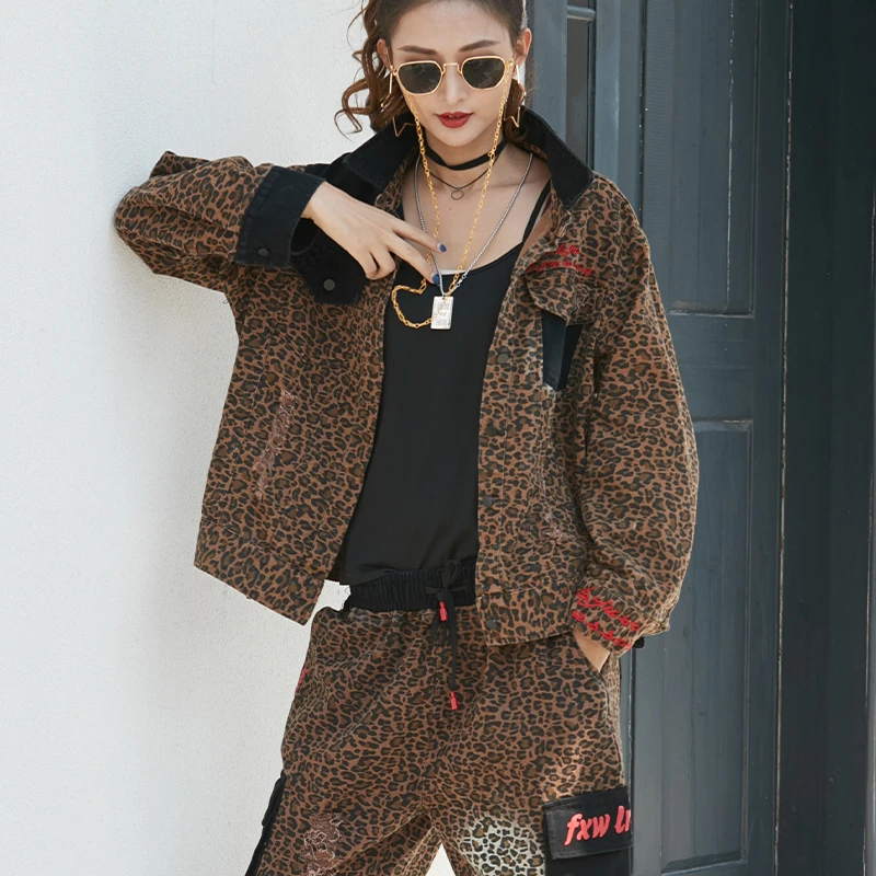 Комплект из двух предметов Max LuLu Женский модный винтажный джинсовый топ и штаны в