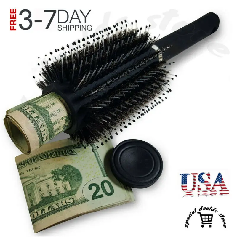 Забавные волосы щетка Безопасный Скрытый контейнер безопасная может спрятать