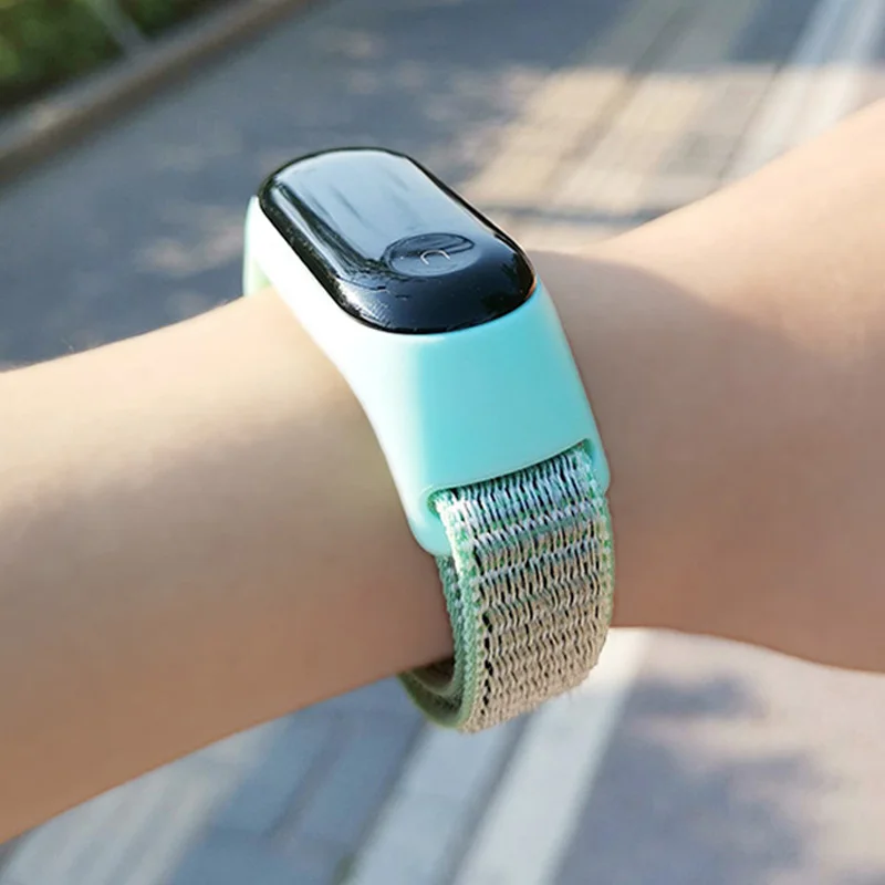 

Bracelet for mi band 5 6 Strap Nylon Sport loop watch Belt pulsera correa Miband strap Wristband for xiaomi Mi band 4 3 Bracelet