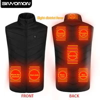 11 areas usb electric heated vest warm winter smart self heating jackets for men women thermal heat clothing plus size hunting