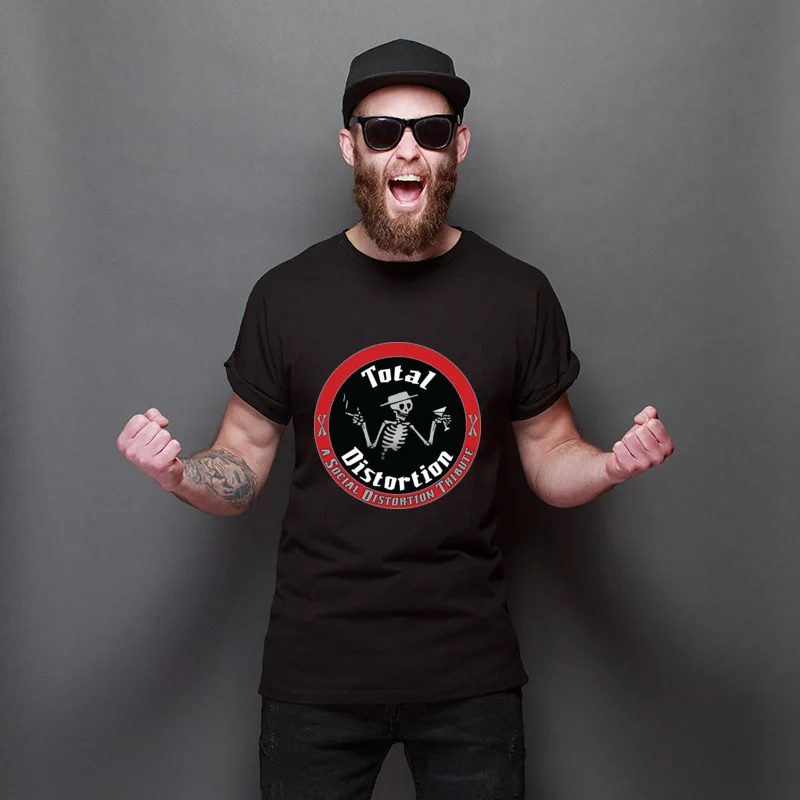 

Father Day Social Distortion O Neck Crew Neck Tops Street High Quality Tees Prevalent Streetwear Tee Shirt Gifts