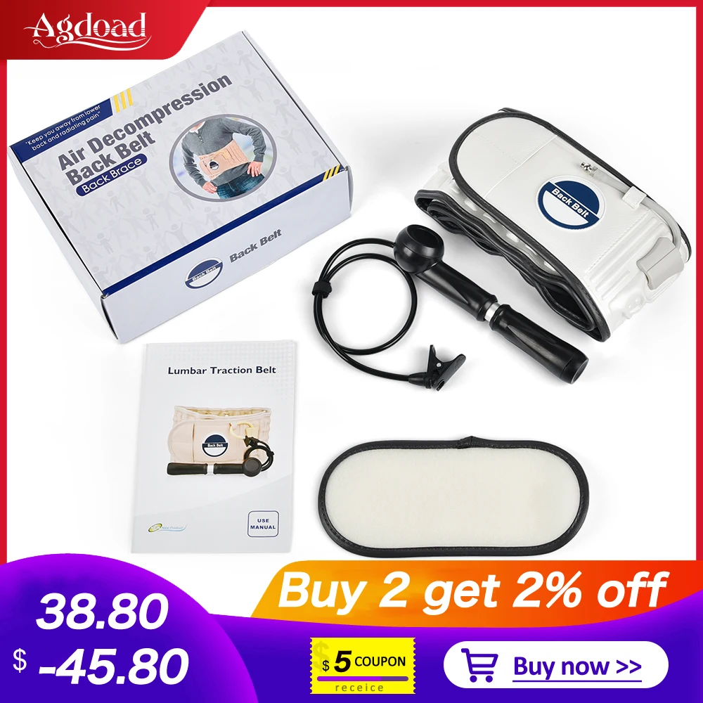 Надувные нижней части спины Поддержка тяги для Корректор осанки боли насос