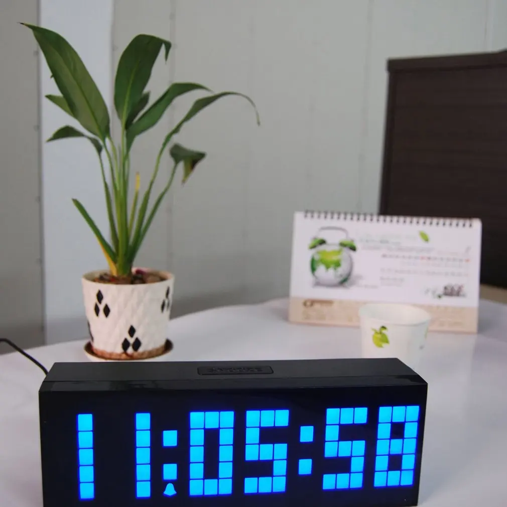 Светодиодный цифровой будильник умный креативный прикроватный с речевым