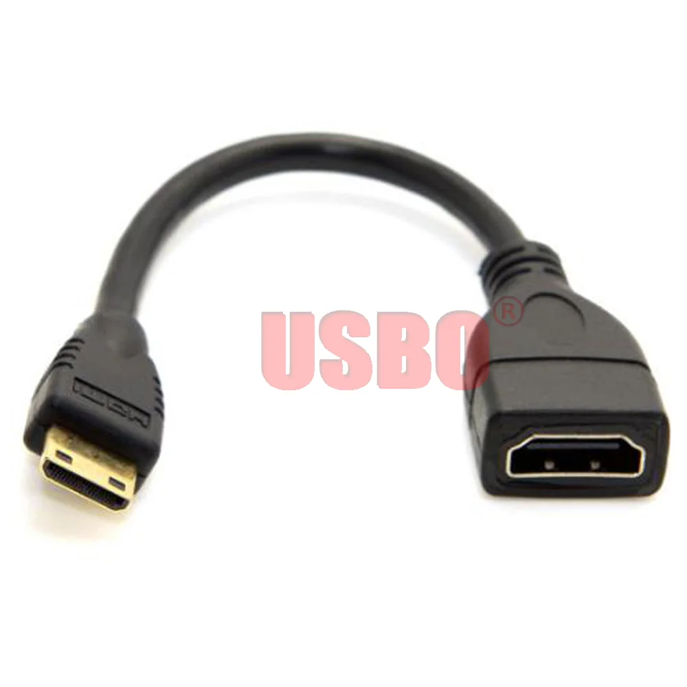 Поставка черного цвета 10 см позолоченный мини HDMI HDTV линия передачи данных