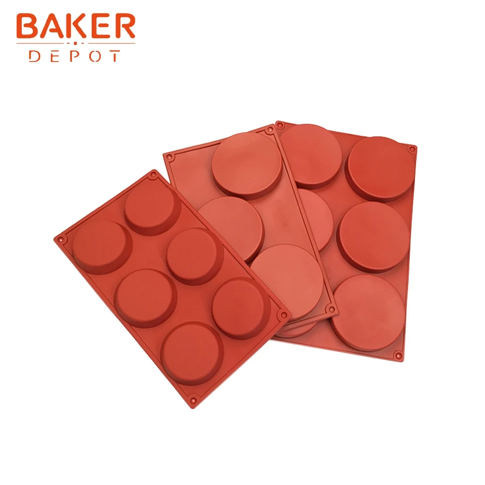 BAKER DEPOT 10 шт. силиконовая форма для кондитерских изделий оптовая продажа круглая