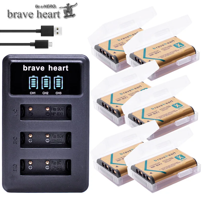 6x акумуляторная батарея NPBX1 NP-BX1 NP BX1 Батарея пакеты+ 3 лота USB Зарядное устройство для sony комплектующие фотоаппарата sony DSC RX1 RX100 AS100V M3 M2 HX300 HX400 HX50 HX60 GWP88
