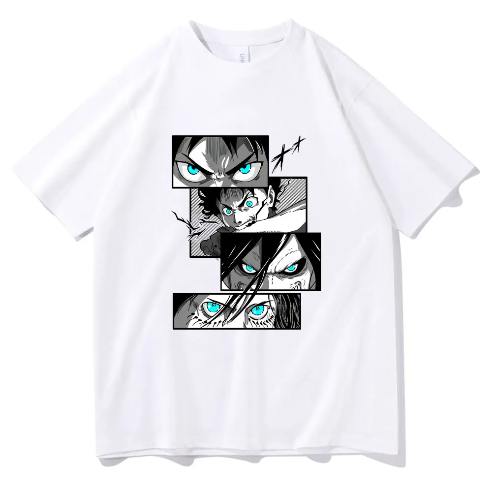 

2021 New Japan Anime Attack on Titan Short Sleeve Men/women Fashion Crewneck T-shirt Summer Sandy Beach Male Dazzle Cool Tshirt