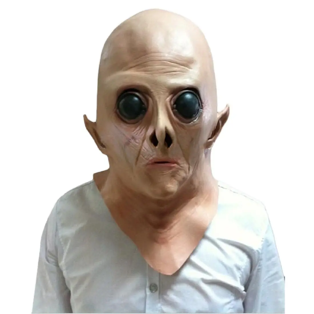 Горячая Распродажа страшная силиконовая маска для лица Alien Ufo Экстра наземные