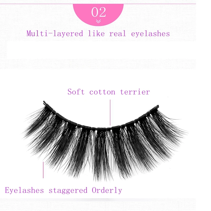 9 пар натуральные норковые накладные ресницы Плотные хлопковые стебли макияж