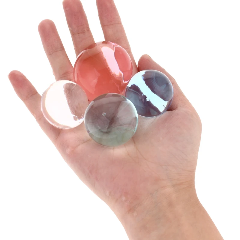 

1 Bag 6-8mm Grow Magic Jelly Balls Pearl Shaped Crystal Soil Water Beads Mud Hot Toys Random Color