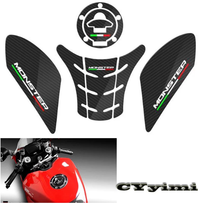 Наклейка на бак для масла из углеродного волокна DUCATI MONSTER 821 1200 797|Накладки и