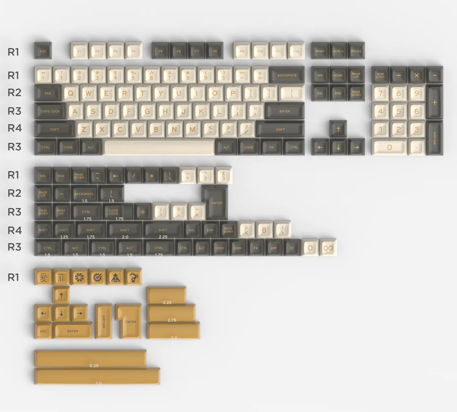 g mky af sa keycap abs double shot keycap for cherry mx switch keycaps for wired usb mechanical gaming keyboard free global shipping