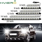 Светодиодная лампа для автомобиля, гибкие силиконовые светодиодные дневные ходовые огни, 6 светодиодный с линзой, 12 в пост. Тока, белая головная лампа для парковочных противотуманных фар