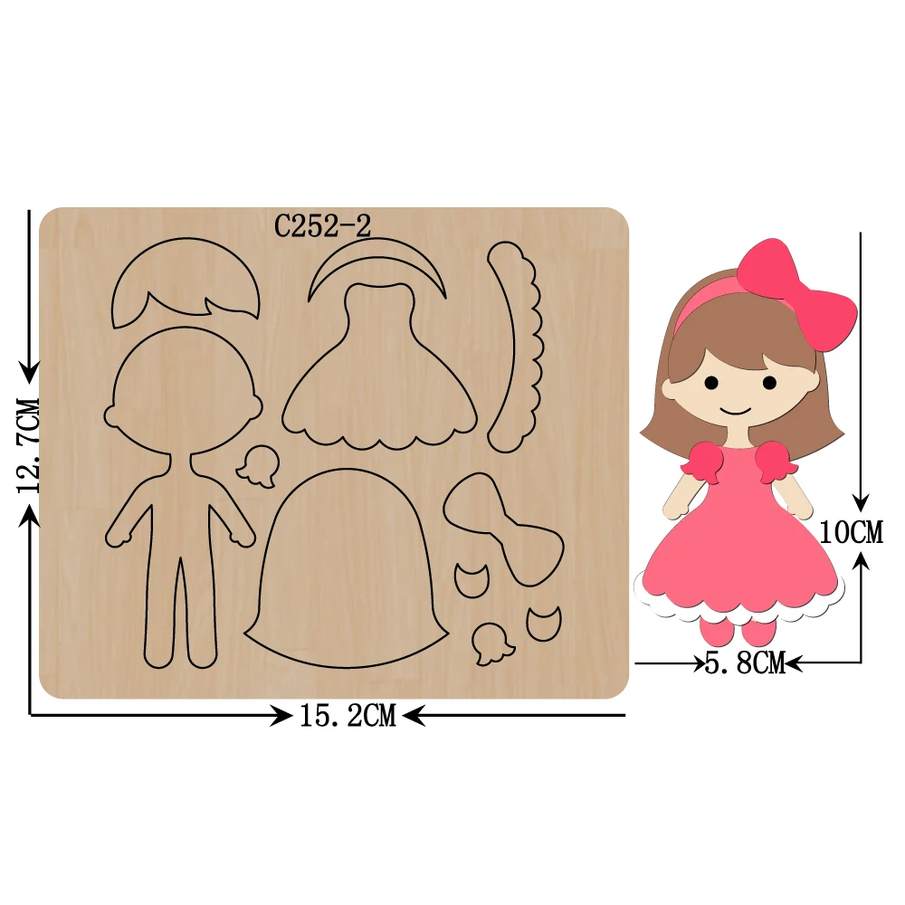 

New girl Wooden die Scrapbooking C-252-2 Cutting Dies