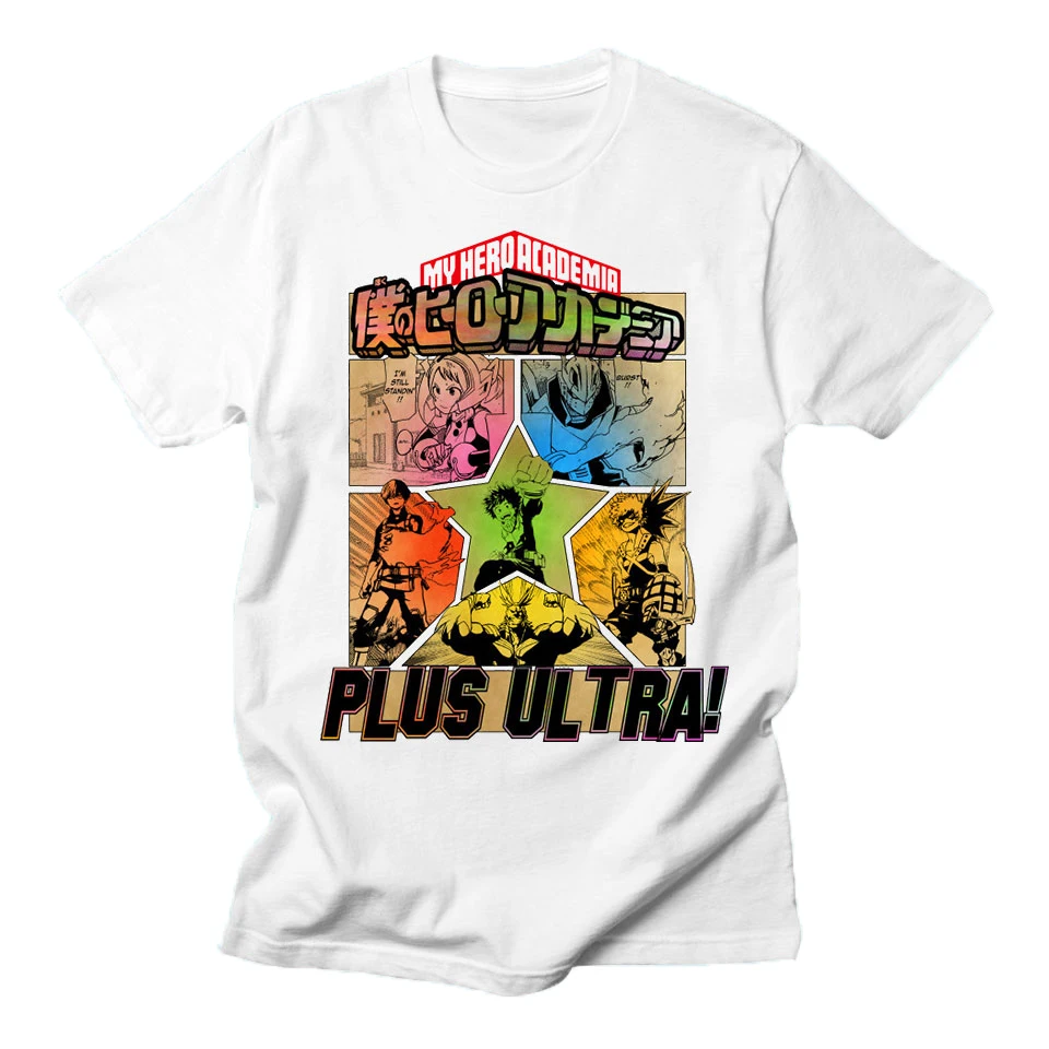 Мужская футболка с забавным принтом Мой герой модный бренд аниме уличная одежда