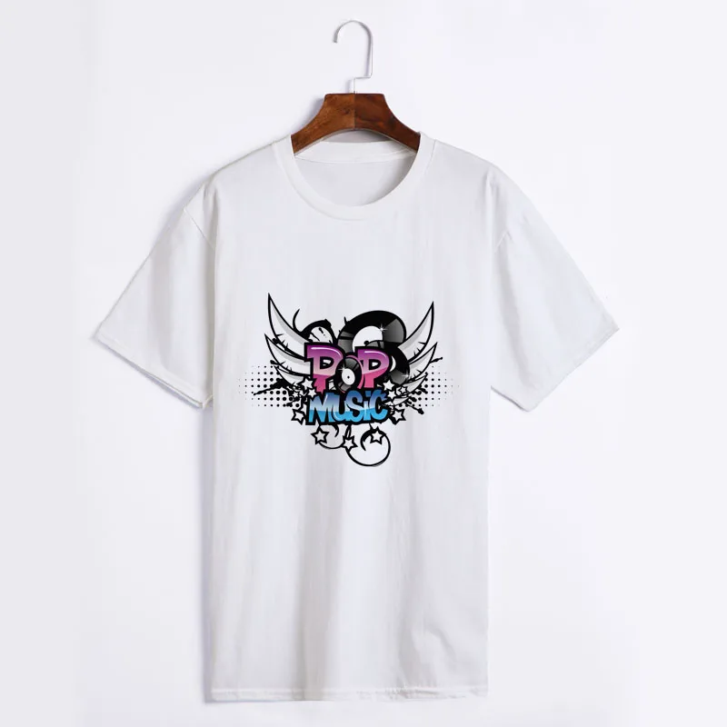 

2021 Ladies Summer New T-shirt Cartoon Music Element Printing Aesthetic Clothing Fashion Trend Y2K Top Graphic T-shirt Apparel