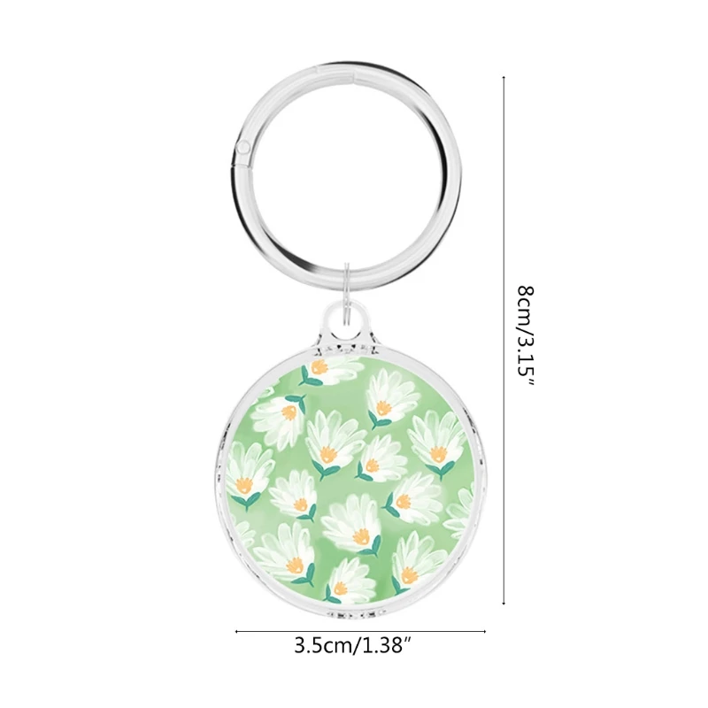 

AirTag Silicone Transparent Key Ring Anti-Scratch Protective Cover with Keychain R7UC