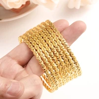 68mm gold dubai india ethiopian bangle for women men bracelet party jewelry african arab accessories wedding party gifts