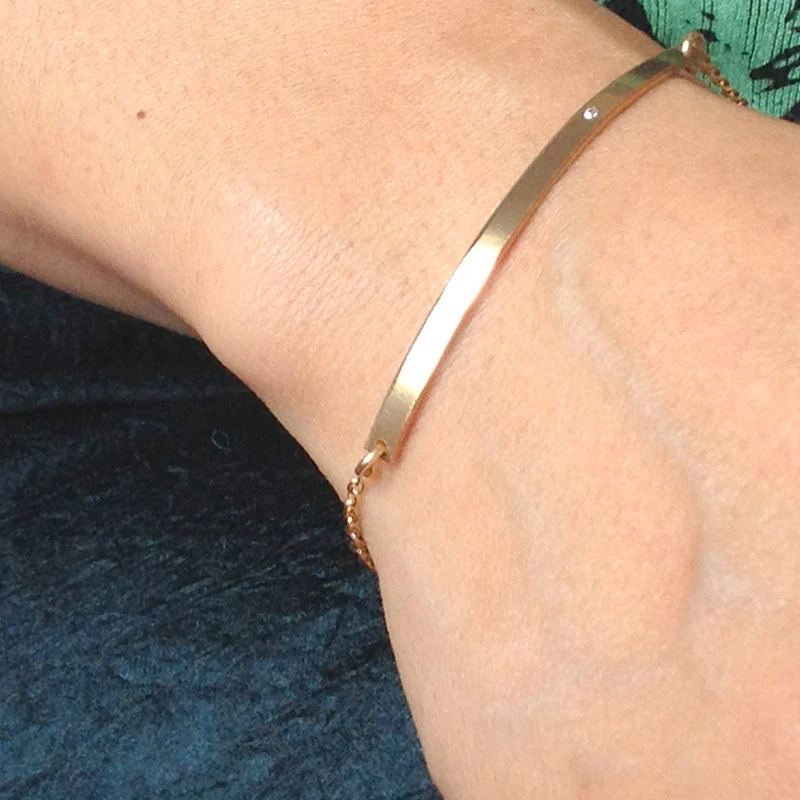 

Новинка; Простая и модная Высокая-класс Нержавеющая сталь Регулируемый браслет для женщин украшения для подруги подарки