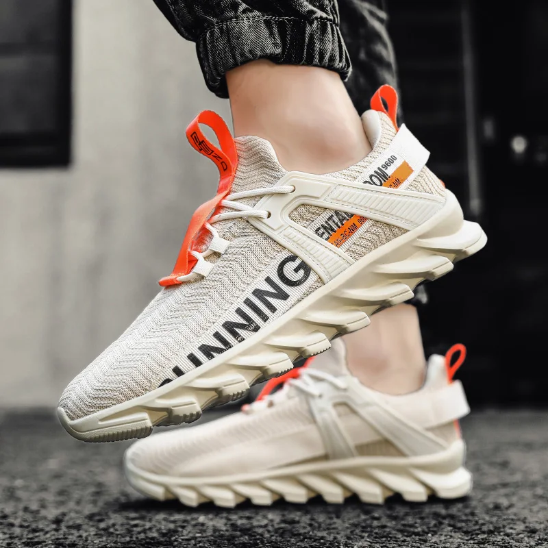 Hot sale Sneakers Men Lightweight Blade Running Shoes Shockproof Breathable Male Sports Shoes Platform Walking Gym Shoes Man