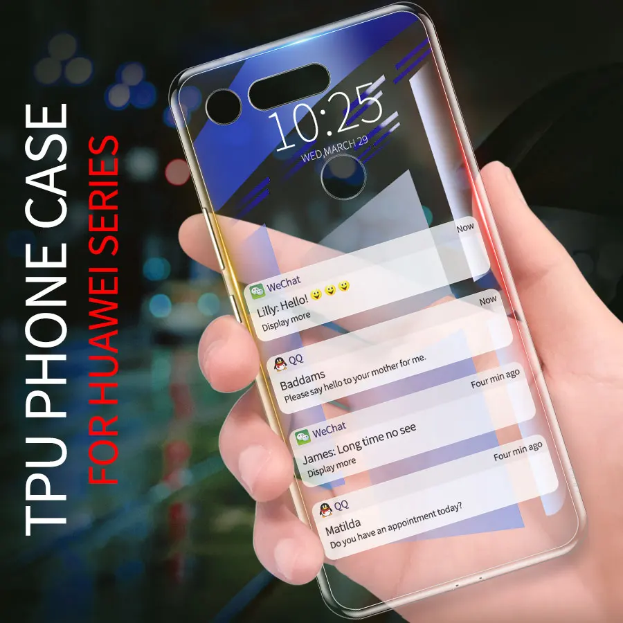 Прозрачный силиконовый мягкий прозрачный ТПУ чехол для Huawei Honor 20 20S View Lite Тонкий P Smart 2019|Чехлы-накладки| |