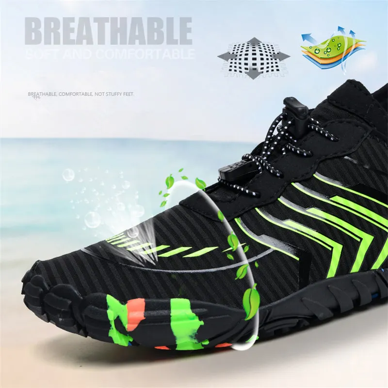 

Women Summer Water Shoes Breathable Beach Upstream Barefoot Aqua Shoes Men Diving Swimming Quick Dry Unisex Plus Size 48Sneakers