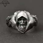 Скандинавский миф Odin Great Spirit Viking Warrior Arctic Wolf 925 черное кольцо с марказитом