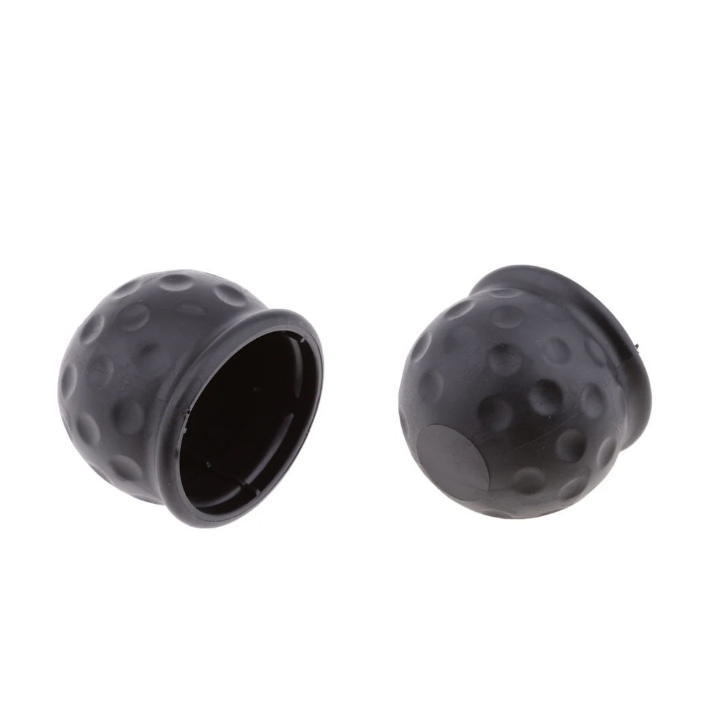 

Two 50mm Rubber Towing Hitch Towball Cap Covers for Trailer Van Car Automotive