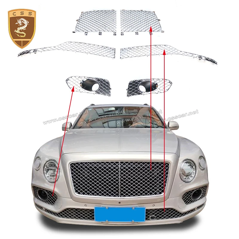 W12 гальванический гриль для кузова автомобиля Комплект Bentley Upgrade решетка