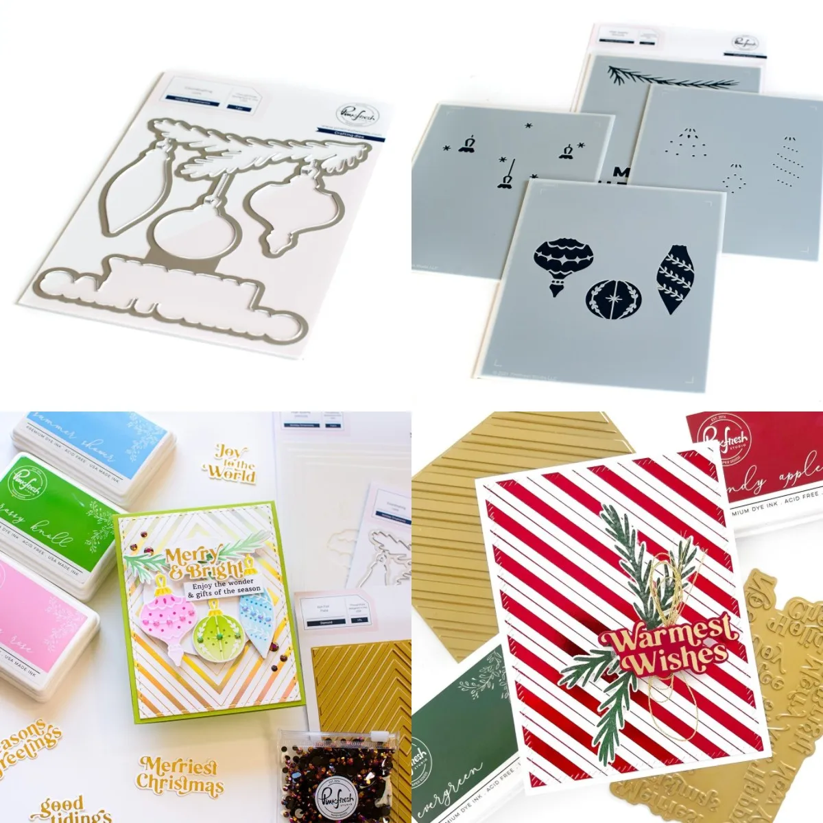 

Holiday Ornaments Metal Cutting Dies and Silicone Stamps Stencil for Scrapbooking Album Decoration Craft for DIY Handmade 2021