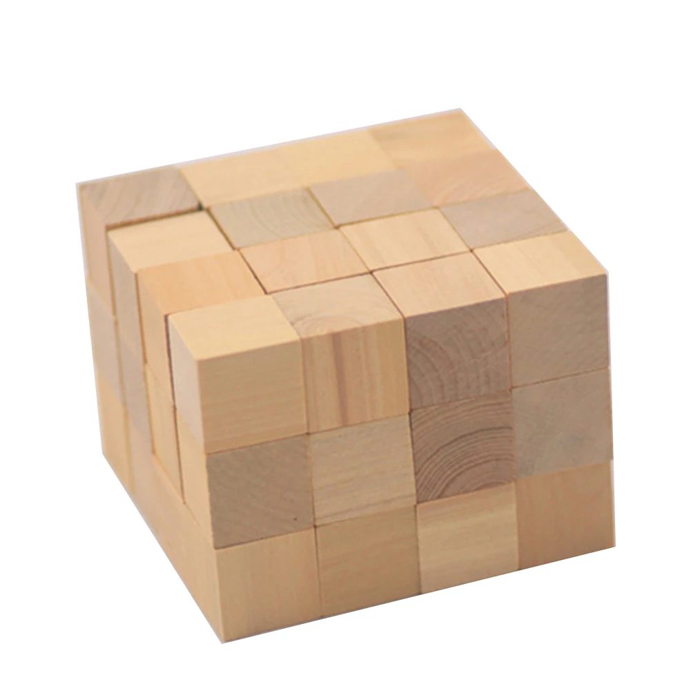 

100Pcs Wooden Square Building Blocks Cube Math Teaching Aid Education Kids Toy