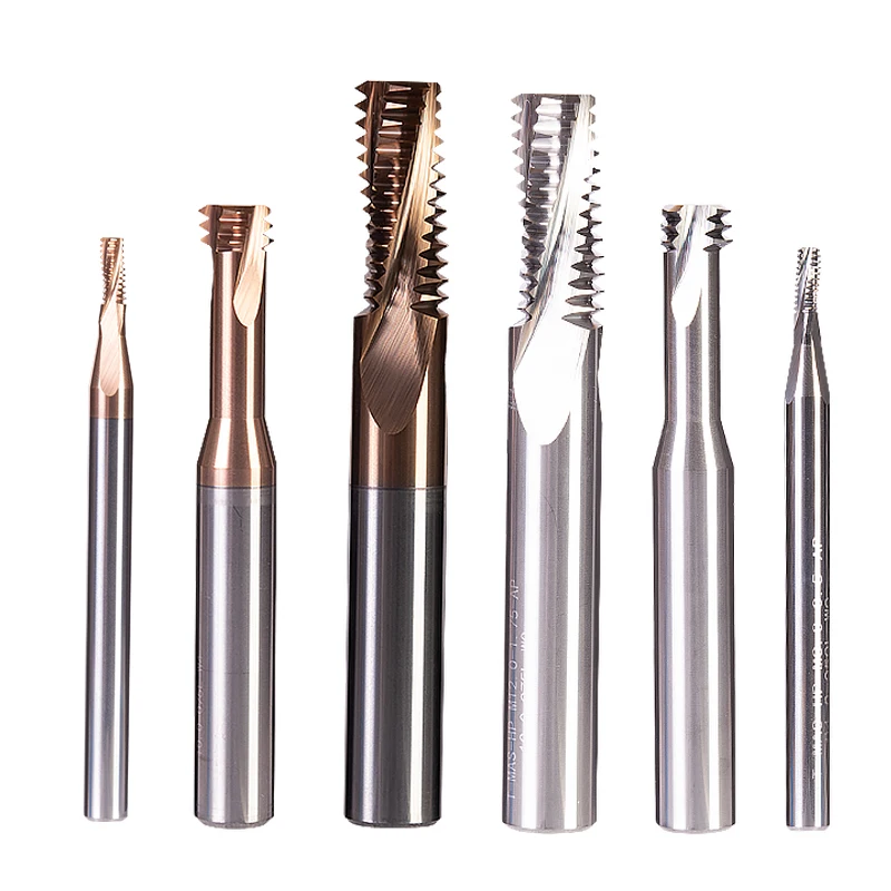 

Tungsten steel thread milling cutter, three tooth full milling cutter, CNC cutter, milling cutters for metal, M4, M5