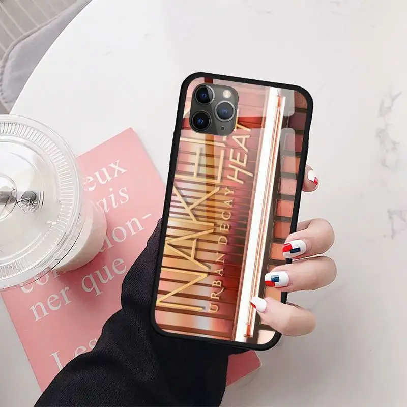 

Eyeshadow Palette Make-up Phone Case Tempered glass For iphone 11 12 PRO MAX X XS XR 5C 6 6S 7 8 plus