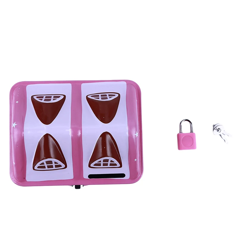 New metal house shape piggy bank coin safe storage box child piggy banks key lock money box creative children Christmas gift