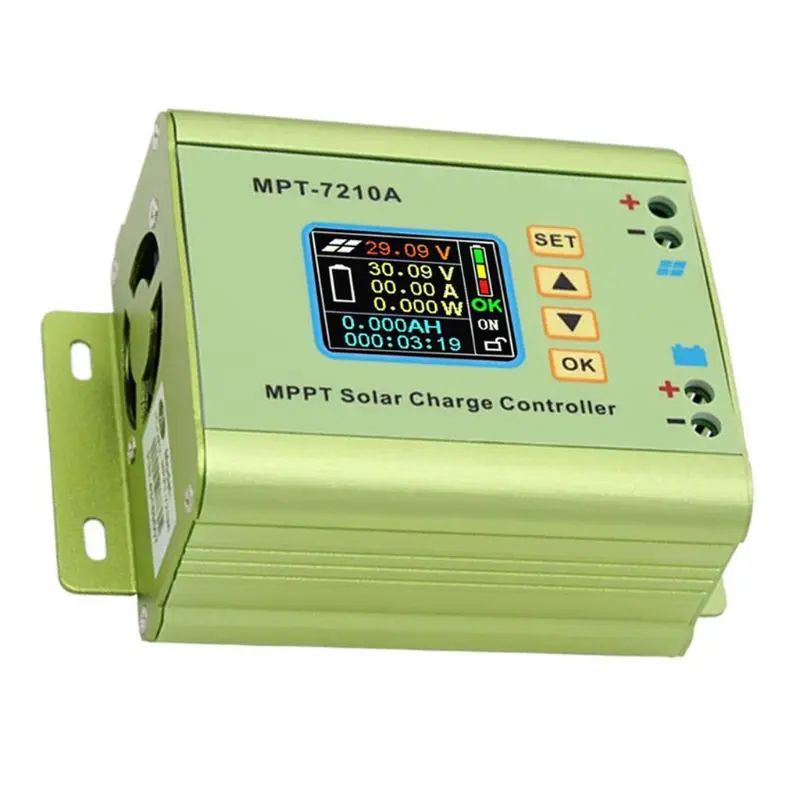 MPT-7210A LCD MPPT Контроллер заряда солнечной панели из алюминиевого сплава для