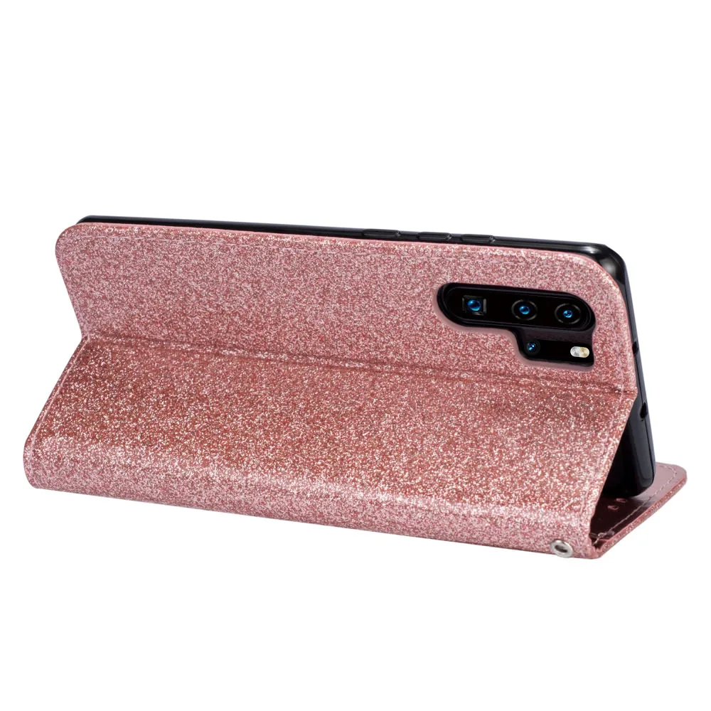 Роскошный блестящий чехол портмоне с откидной крышкой для Huawei P20 Lite P30 Pro Mate 20